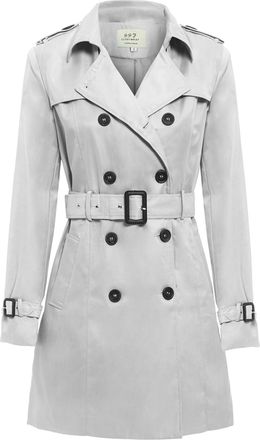 SS7 Womens Trench Coat Ladies Mac Jacket Grey