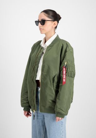 Alpha Industries Bomberjacke ALPHA INDUSTRIES MA-1 Core W, Damen, Gr. XS/S, gr&uuml;n (sage, gr&uuml;n), Obermaterial: 100% Nylon; Futter: 100% Nylon; F&uuml;llung: 100% Polyester, J