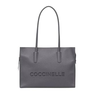Coccinelle C-Easy Tote - Dames - Shoppers - Grijs - ONE Size - Leer - Tassen