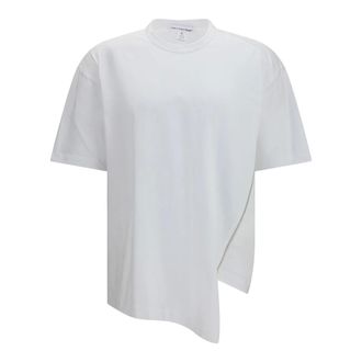 Comme Des Gar&ccedil;ons T-shirt in Cotone con Zip Laterale - - Tops - Uomo - Bianco - S