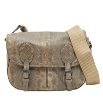 Bottega Veneta Pre-owned Cross Body Bags, female, Beige, Size: ONE SIZE Pre-owned Messenger Bag