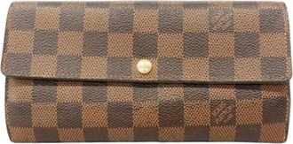 Louis Vuitton Pre-owned Wallets, female, Brown, Size: ONE SIZE Pre-owned Fabric Wallet