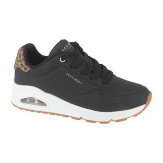 Skechers UNO - Jungle Nite Polyurethaan Dames Zwart/Leopard Sneakers