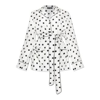 Dolce & Gabbana Shirts, female, White, Size: M Silk Shirt