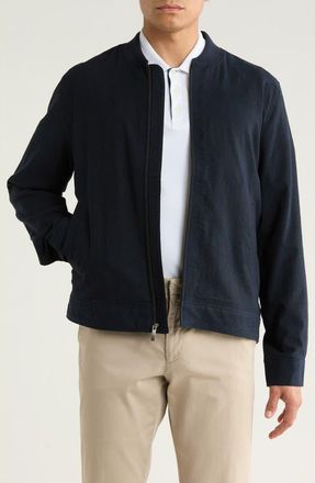 Nordstrom Linen Blend Bomber in Navy Sapphire - Black Eoe at Nordstrom Rack, Size Xx-Large