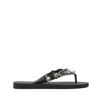Balenciaga Cagole Studded Flip Flops