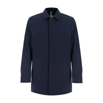 Duno Single-Breasted Coats, male, Blue, Size: 2XL Malbec Torano Trench Coat