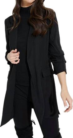 Joseph Ribkoff Long Line Blazer In Black Noir