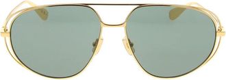 Bottega Veneta Stijlvolle Zonnebril - Dames - Zonnebrillen - Geel - ONE Size - Accessoires
