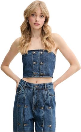 Rotate Rotate Birger Christensen, Donna, Top, Blu, M, new