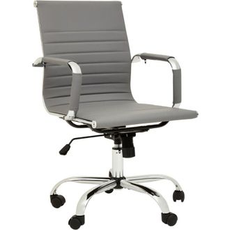 Premier Housewares Brent Grey Low Back Home Office Chair