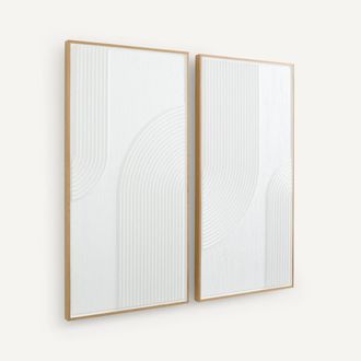 AM.PM Set van 2 getextureerde muurdecoratie, Flavior