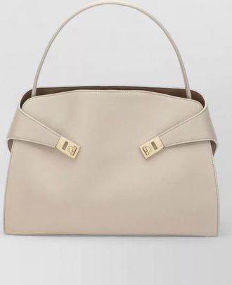 Ferragamo structured leather tote bag top handle