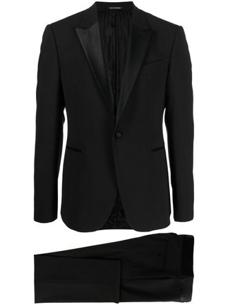 Emporio Armani Pak met enkele rij knopen - Zwart