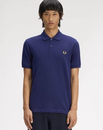 Fred Perry Mens Signature Polo Shirt in Dark Blue Cotton - Size X-Large