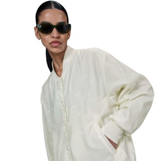 Nike Destroyer Oversized Jas Voor Dames Met Monogrammotief, Wit