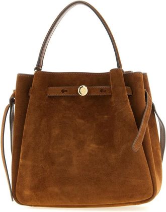 Tory Burch Tassen, Dames, Bruin, ONE Size, Leer, Romy Bucket Bag