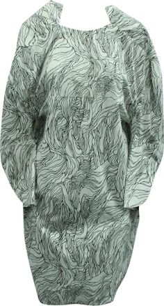 Marni graphic-print long-sleeve mini dress - White