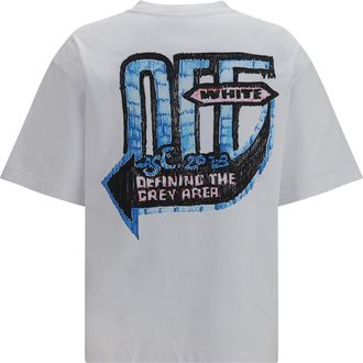 Off-white Mens Skate T-Shirt White Cotton T-Shirts And Polos