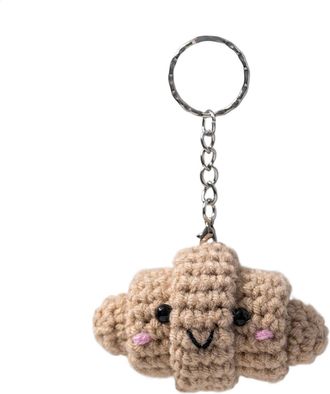 Generic Crochet Croissant Pendant - Funny Key Chains for Car Keys,Adorable Fashion Accessories, Home Decoration for Living Room, Bedroom, Study