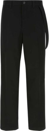 Burberry Black Cotton Wide-leg Pant