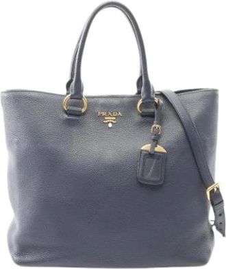 Prada Pre-owned Tote Bags, female, Blue, Size: ONE SIZE Pre-owned Vintage Tote Bag