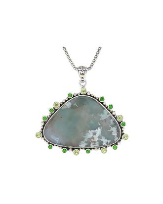 Samuel B. Silver 102.32 Ct. Tw. Aquaphrase Pendant