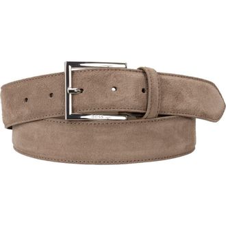 BOSS Dressletic Suede Belt in Medium Beige at Nordstrom, Size 36