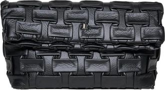 John Richmond Geweven Clutch met Gestructureerd Design - Dames - Clutches - Zwart - ONE Size - Tassen