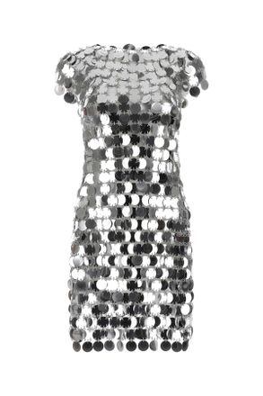 Paco Rabanne Black Maxi Sequins Mini Dress