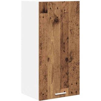 vidaXL Hanging Cabinet with Storage Old Wood and White 40 x 31 x 80 cm vidaXL