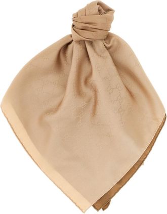 Gucci Beige Logo Scarf