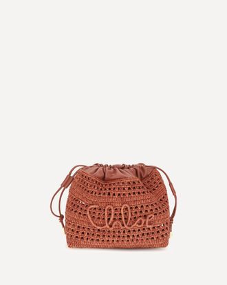 Chlo&eacute; Raffia drawstring Shoulder Bag Female UNI