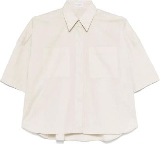 Brunello Cucinelli Camicia con stampa grafica - Toni neutri