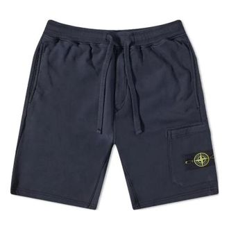 Stone Island Garment Dyed Sweat Shorts Navy 101564651-A0020