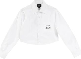 Marc Jacobs Cropped Femme Shirt in Bianco - Dames - Overhemden - Wit - L - Katoen - Overhemden