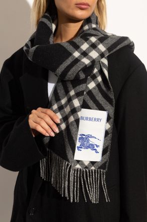 Burberry Cashmere Scarf, Unisex, Black