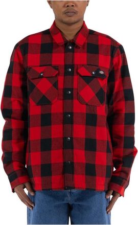 Dickies Gevoerde Sacramento Jas - Heren - Casual Overhemden - Rood - XL - Katoen - Overhemden