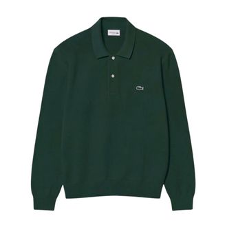 Lacoste Polo met lange mouwen - Heren - Tops - Groen - Maat: L Katoen