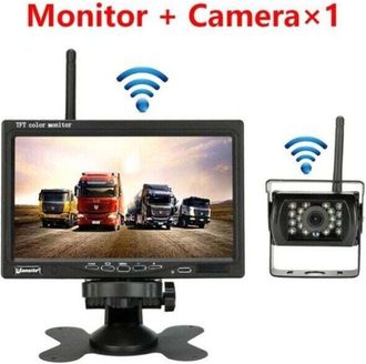 OEM C&aacute;mara De Visi&oacute;n Trasera Inal&aacute;mbrica De 7 Pulgadas - Monitor Lcd Resistente Al Agua Ip67 - Visi&oacute;n Nocturna De 15 M - &Aacute;ngulo De 120&deg; - Para Camiones, A