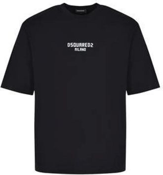 Dsquared2 Tops, Heren, Zwart, XL, Katoen, Logo T-shirt