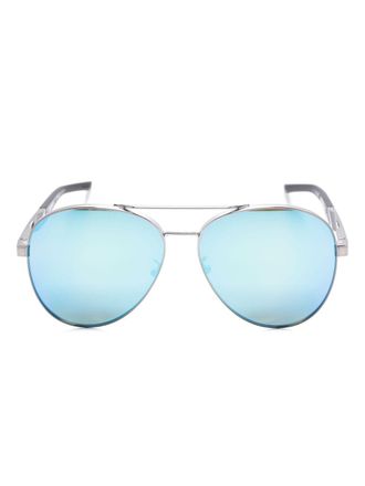 Ferrari pilot-frame sunglasses - unisex - Metal/Acetate - 60 - Silver