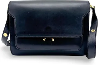 Marni Medium Trunk Shoulder Bag Navy