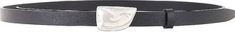 Burberry Signature Shield Leather Belt, Size Medium