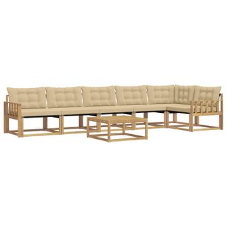vidaXL Conjunto De Sof&aacute;s De Exterior 7 Pcs Y Beige 79 X 79 X 37 Cm Vidaxl