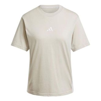 adidas (WMNS) adidas Essentials 3-Stripes Cotton T-Shirt Beige White JE1237