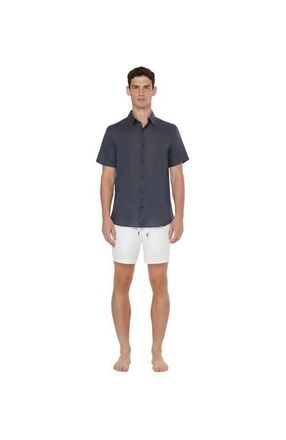 Onia Jack Air Linen Shirt in Gunmetal at Nordstrom, Size X-Large S