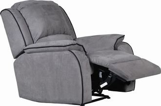 Vente-Unique Sill&oacute;n relax de microfibra HERNANI - Gris