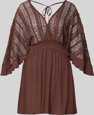 Lascana Strandkleid mit Spitze Modell Mayumi in Mittelbraun, Gr&ouml;&szlig;e 36