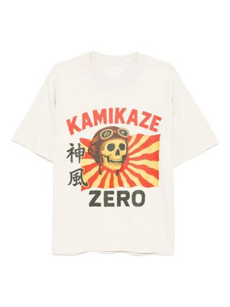 Melt T-shirt con stampa grafica - Toni neutri